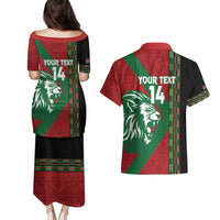 Kenya Rugby Custom Couples Matching Puletasi and Hawaiian Shirt Go Lionesses - African Pattern - Wonder Print Shop