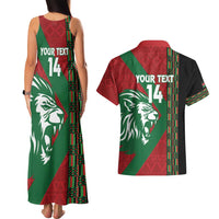 Kenya Rugby Custom Couples Matching Tank Maxi Dress and Hawaiian Shirt Go Lionesses - African Pattern - Wonder Print Shop