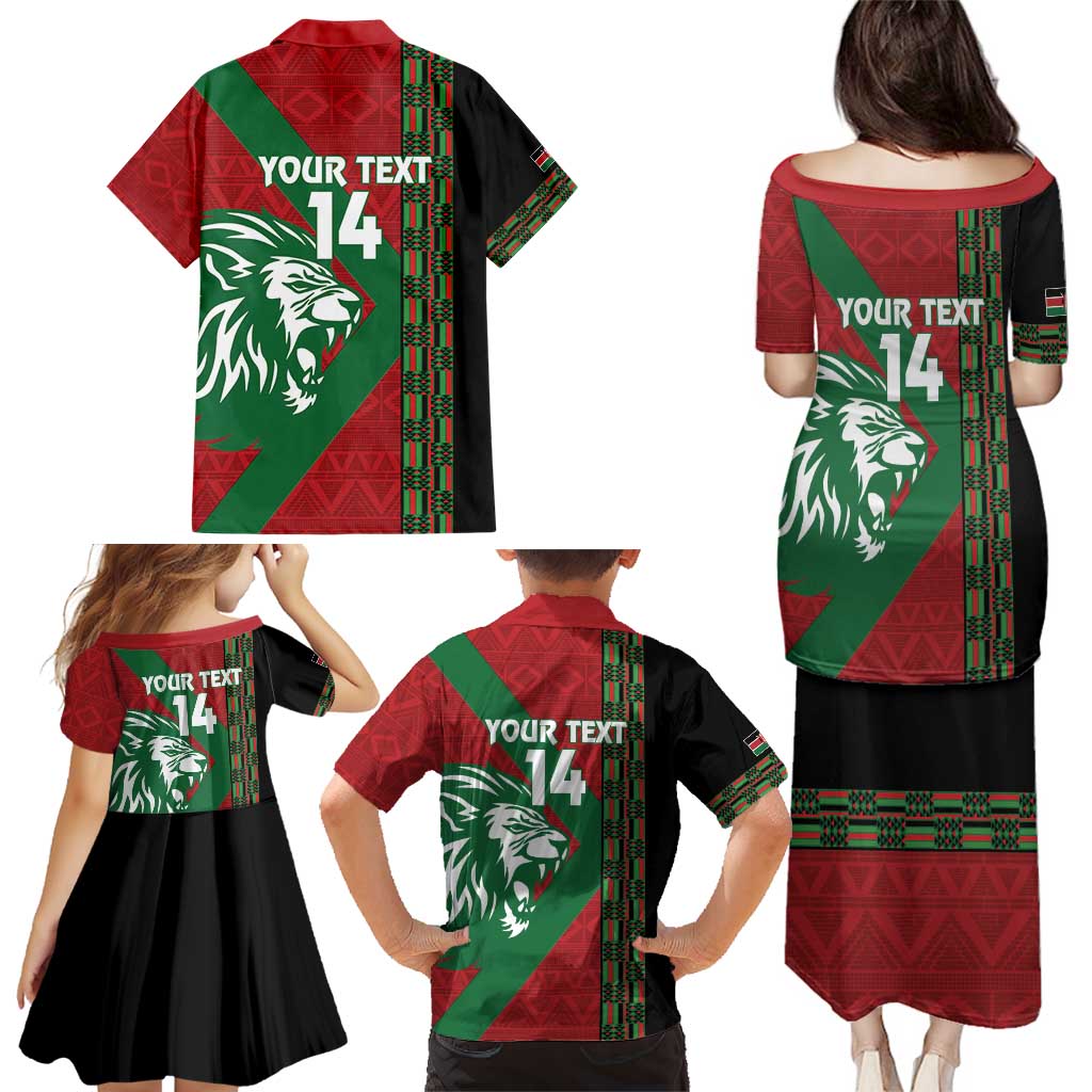 Kenya Rugby Custom Family Matching Puletasi and Hawaiian Shirt Go Lionesses - African Pattern - Wonder Print Shop