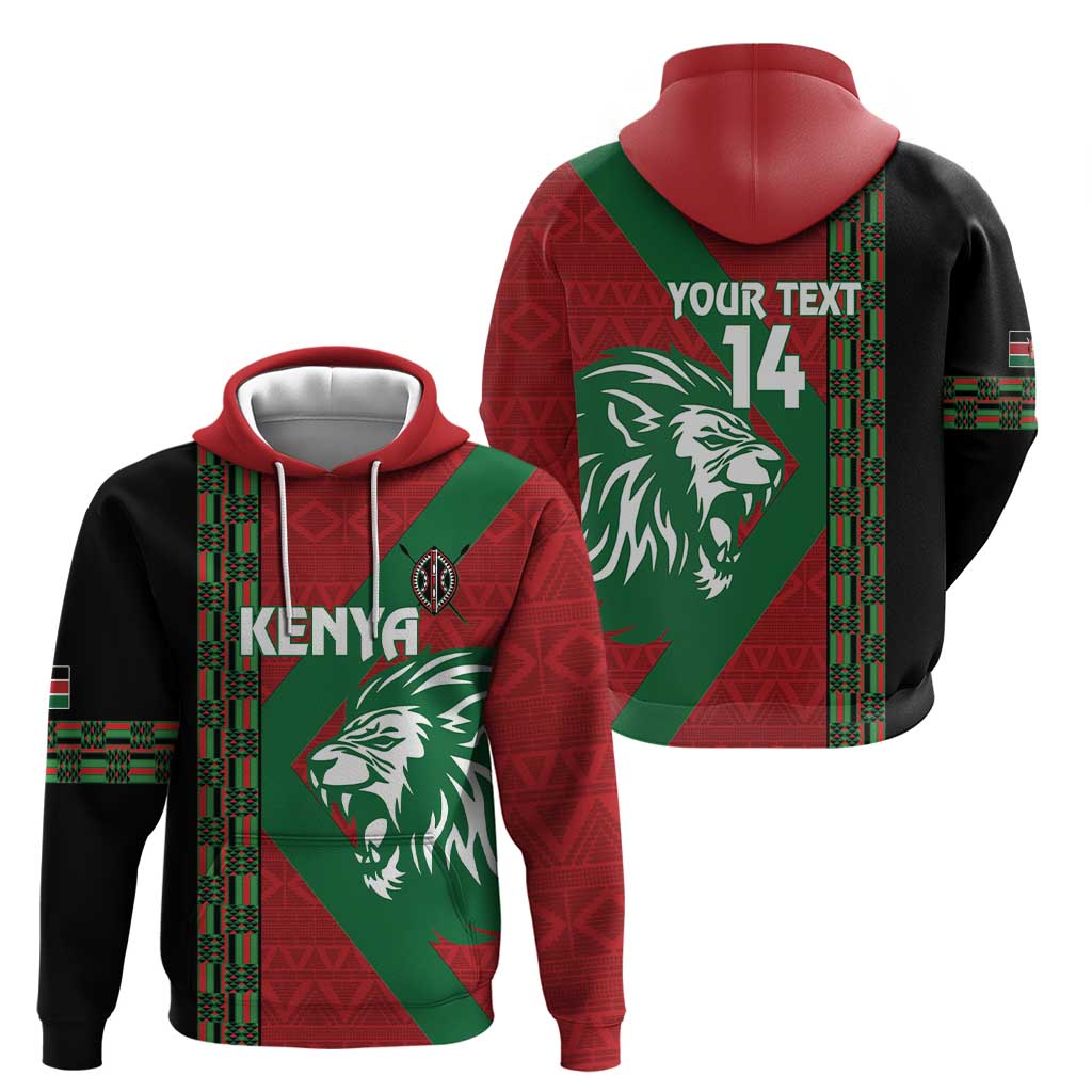 Kenya Rugby Custom Hoodie Go Lionesses - African Pattern - Wonder Print Shop
