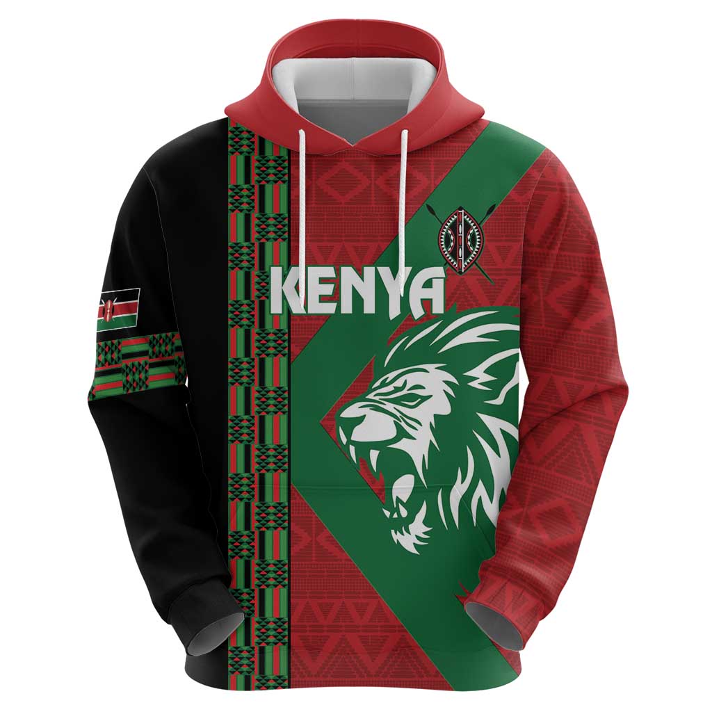 Kenya Rugby Custom Hoodie Go Lionesses - African Pattern - Wonder Print Shop