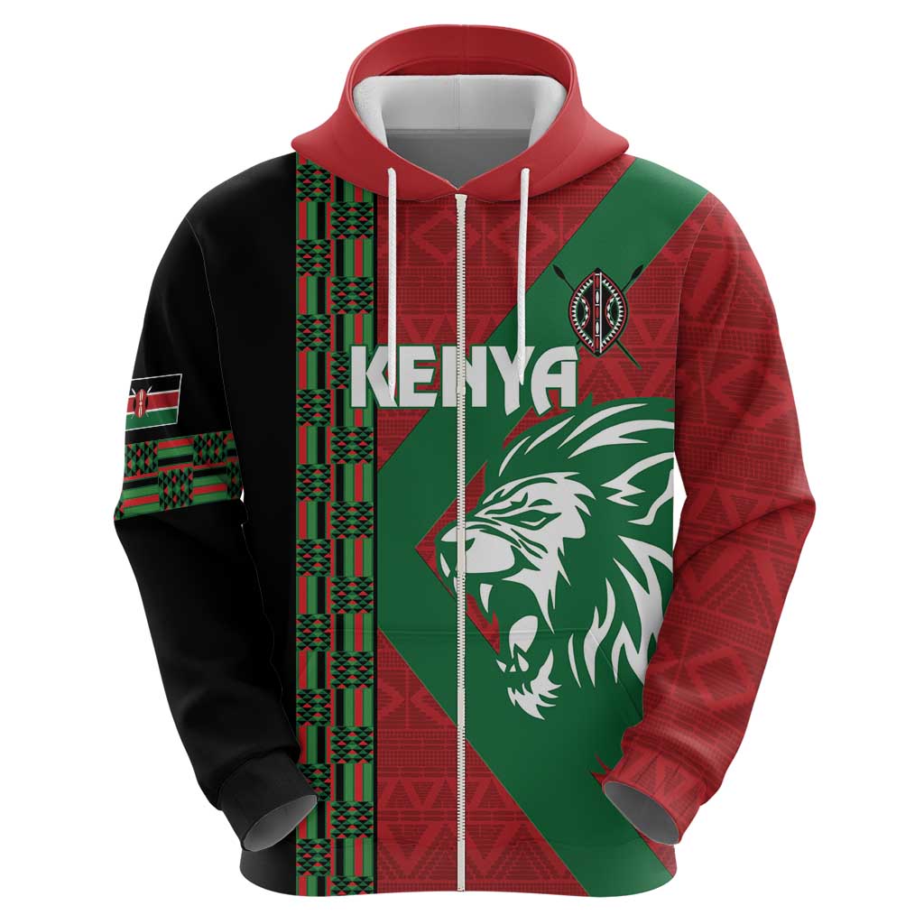 Kenya Rugby Custom Hoodie Go Lionesses - African Pattern - Wonder Print Shop
