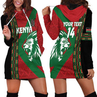 Kenya Rugby Custom Hoodie Dress Go Lionesses - African Pattern - Wonder Print Shop