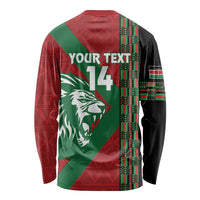 Kenya Rugby Custom Long Sleeve Shirt Go Lionesses - African Pattern - Wonder Print Shop