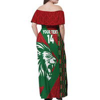 Kenya Rugby Custom Off Shoulder Maxi Dress Go Lionesses - African Pattern - Wonder Print Shop