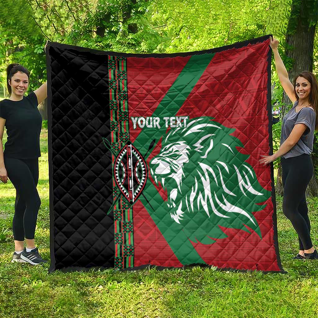 Kenya Rugby Custom Quilt Go Lionesses - African Pattern - Wonder Print Shop