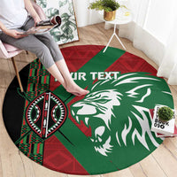 Kenya Rugby Custom Round Carpet Go Lionesses - African Pattern
