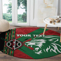 Kenya Rugby Custom Round Carpet Go Lionesses - African Pattern