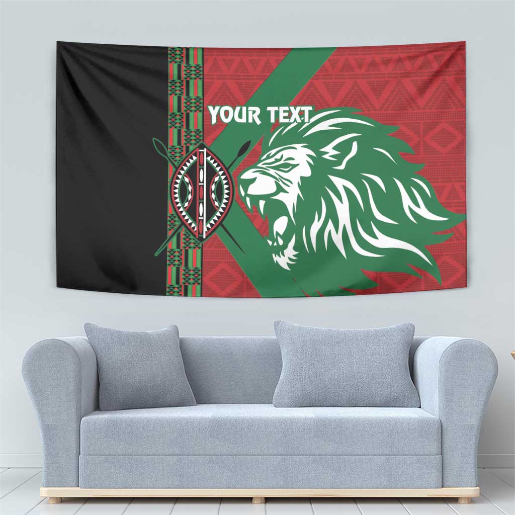 Kenya Rugby Custom Tapestry Go Lionesses - African Pattern - Wonder Print Shop