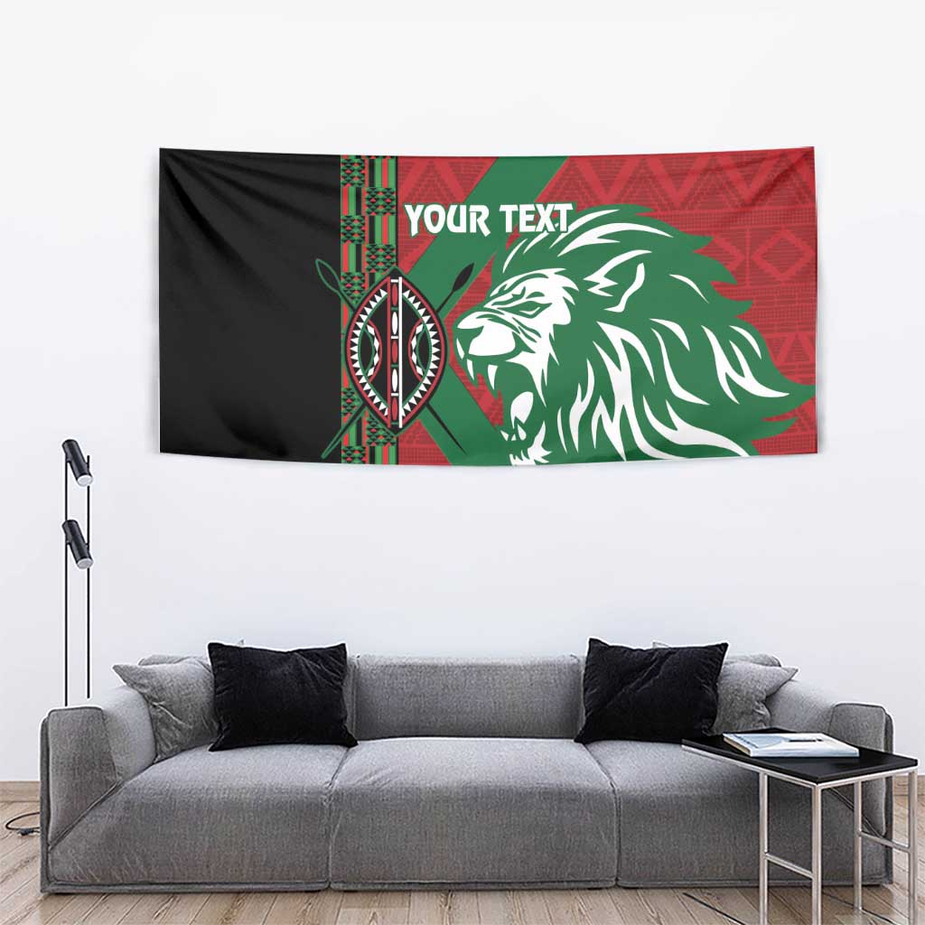 Kenya Rugby Custom Tapestry Go Lionesses - African Pattern - Wonder Print Shop