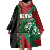 Kenya Rugby Custom Wearable Blanket Hoodie Go Lionesses - African Pattern - Wonder Print Shop