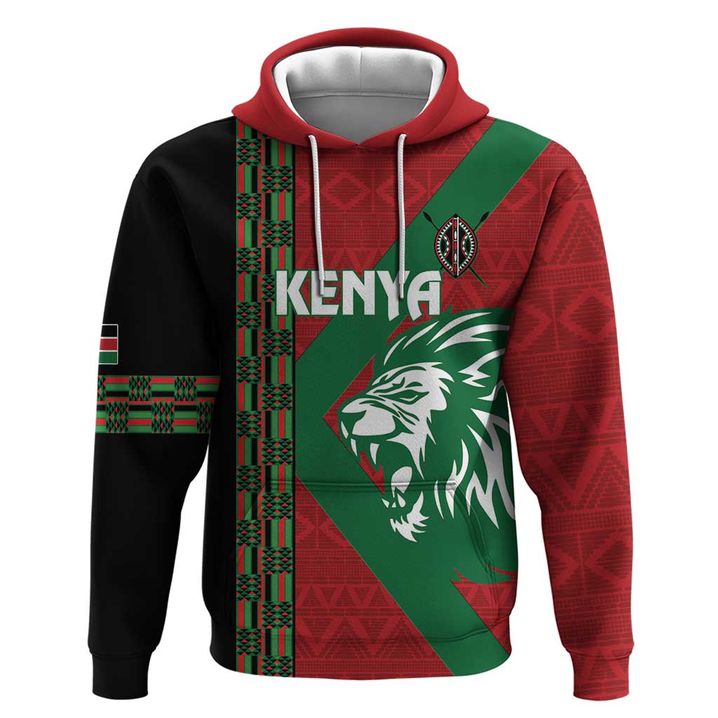 Kenya Rugby Custom Zip Hoodie Go Lionesses - African Pattern - Wonder Print Shop