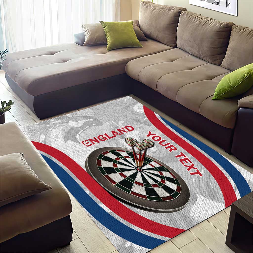 Custom England Darts Area Rug Go Champions Grunge Marble Style - Wonder Print Shop