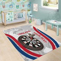 Custom England Darts Area Rug Go Champions Grunge Marble Style - Wonder Print Shop