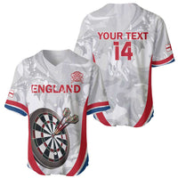 Custom England Darts Baseball Jersey Go Champions Grunge Marble Style - Wonder Print Shop