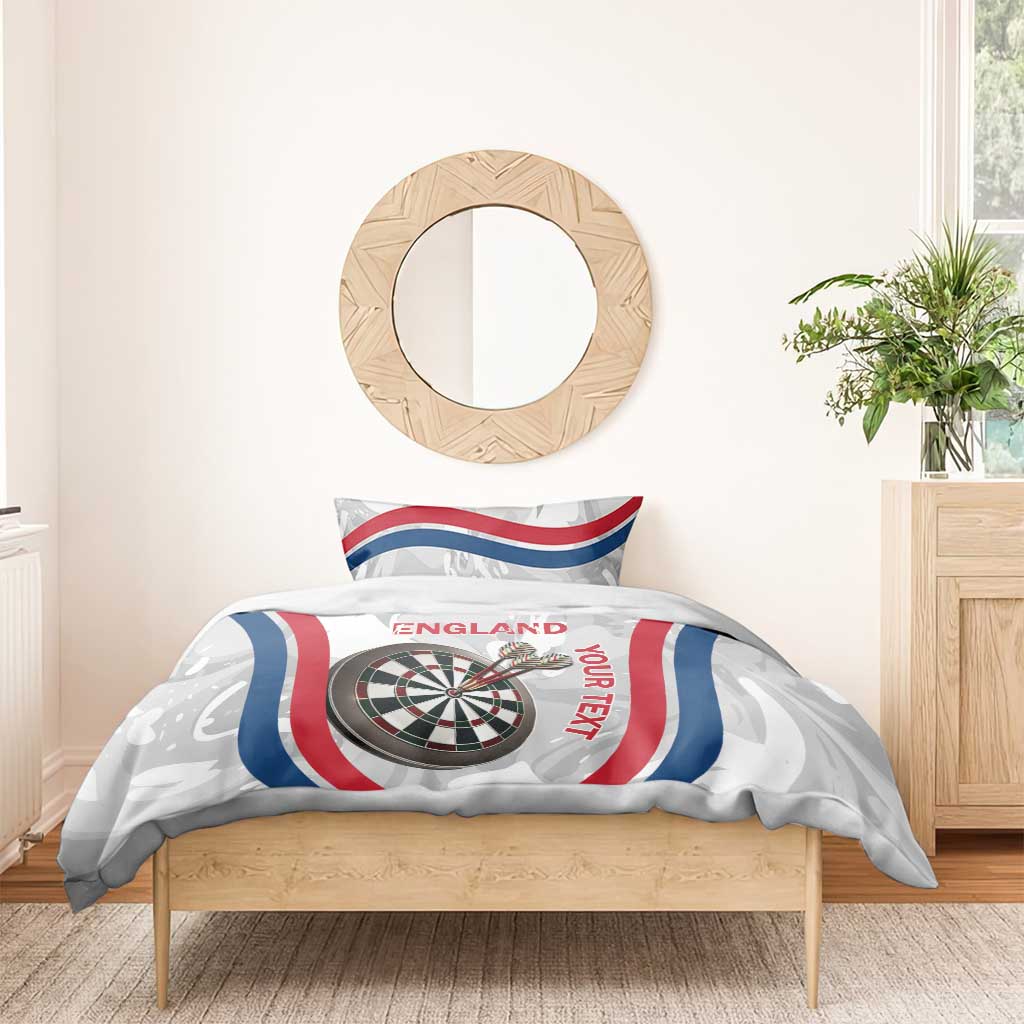 Custom England Darts Bedding Set Go Champions Grunge Marble Style - Wonder Print Shop