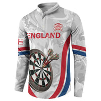 Custom England Darts Button Sweatshirt Go Champions Grunge Marble Style - Wonder Print Shop
