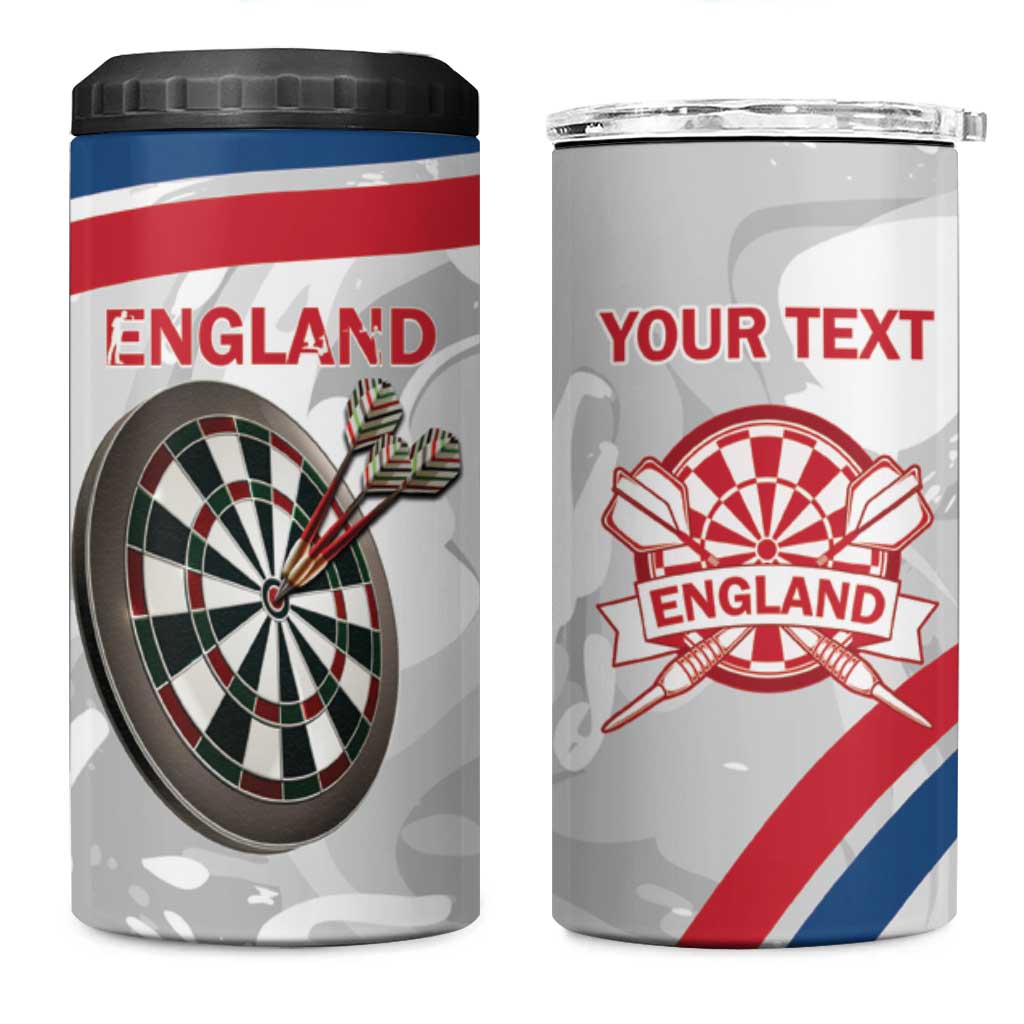 Custom England Darts 4 in 1 Can Cooler Tumbler Go Champions Grunge Marble Style - Wonder Print Shop