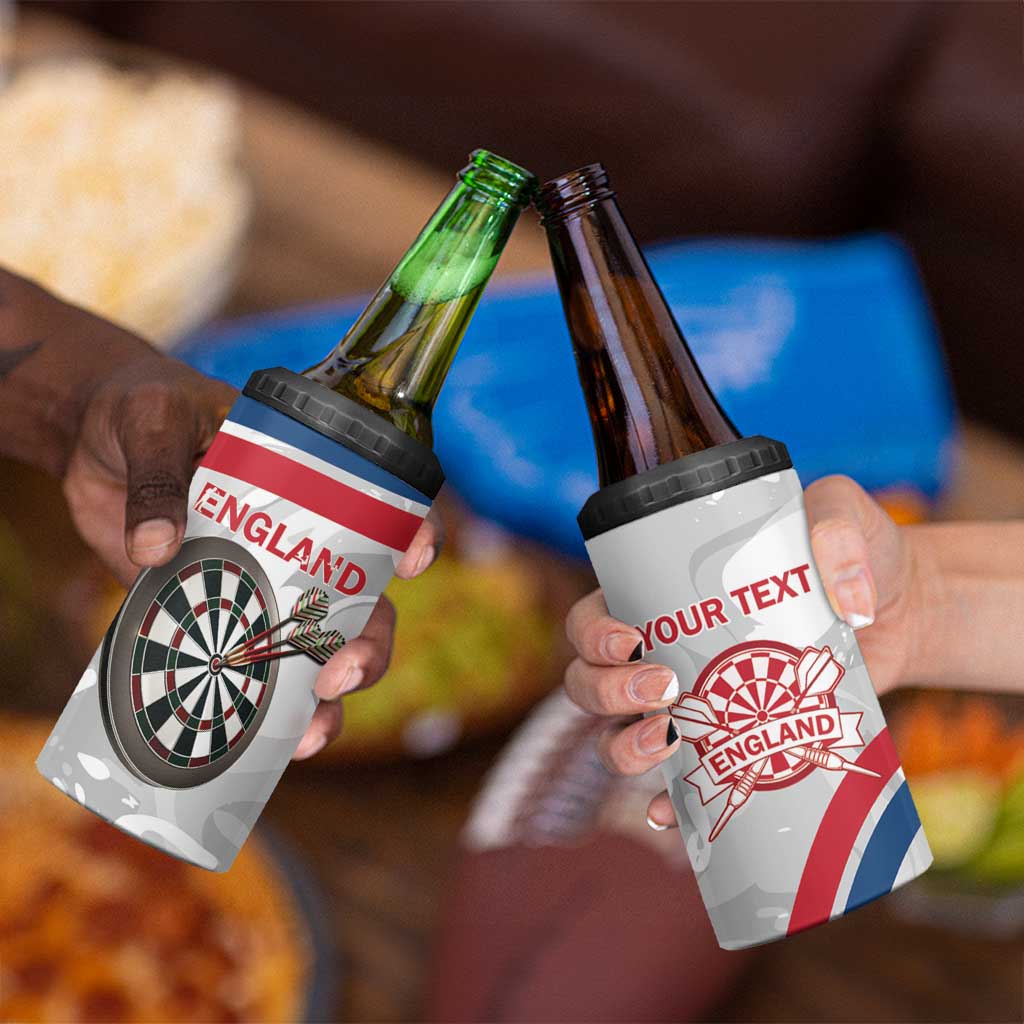 Custom England Darts 4 in 1 Can Cooler Tumbler Go Champions Grunge Marble Style - Wonder Print Shop