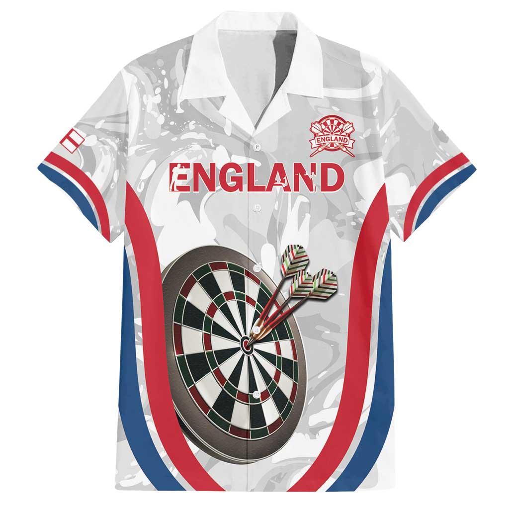 Custom England Darts Family Matching Long Sleeve Bodycon Dress and Hawaiian Shirt Go Champions Grunge Marble Style - Wonder Print Shop