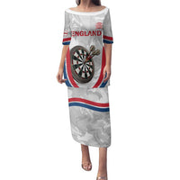 Custom England Darts Family Matching Puletasi and Hawaiian Shirt Go Champions Grunge Marble Style - Wonder Print Shop