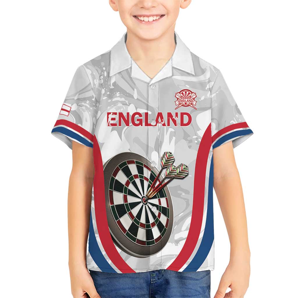 Custom England Darts Family Matching Puletasi and Hawaiian Shirt Go Champions Grunge Marble Style - Wonder Print Shop