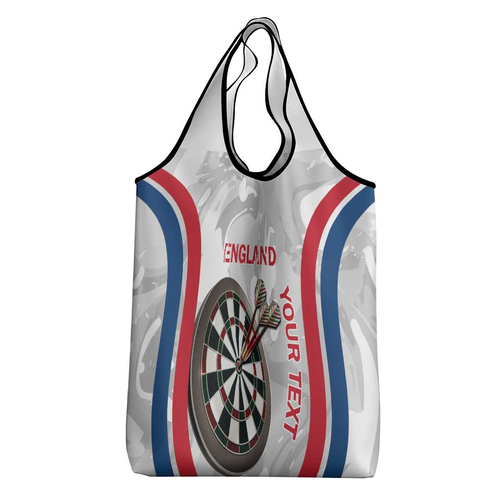 Custom England Darts Grocery Bag Go Champions Grunge Marble Style