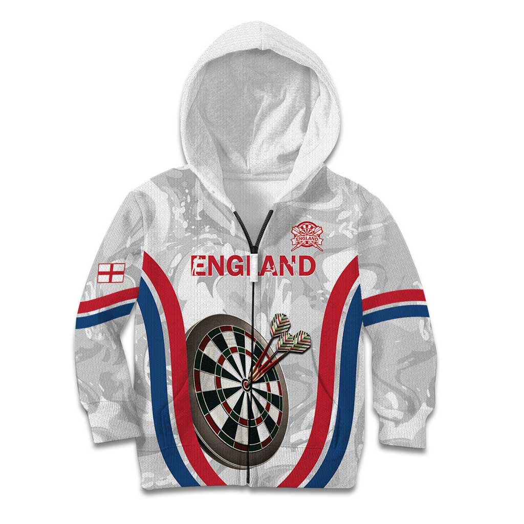 Custom England Darts Kid Hoodie Go Champions Grunge Marble Style - Wonder Print Shop