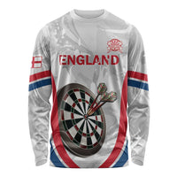 Custom England Darts Long Sleeve Shirt Go Champions Grunge Marble Style - Wonder Print Shop