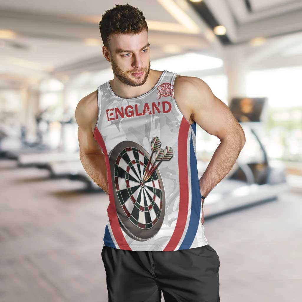 Custom England Darts Men Tank Top Go Champions Grunge Marble Style - Wonder Print Shop