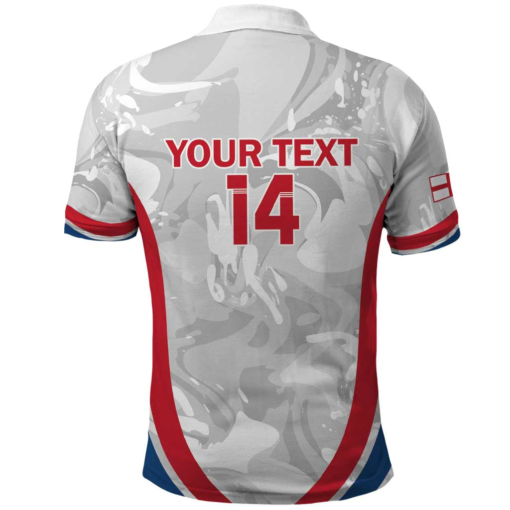 Custom England Darts Polo Shirt Go Champions Grunge Marble Style - Wonder Print Shop