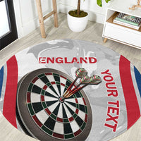 Custom England Darts Round Carpet Go Champions Grunge Marble Style