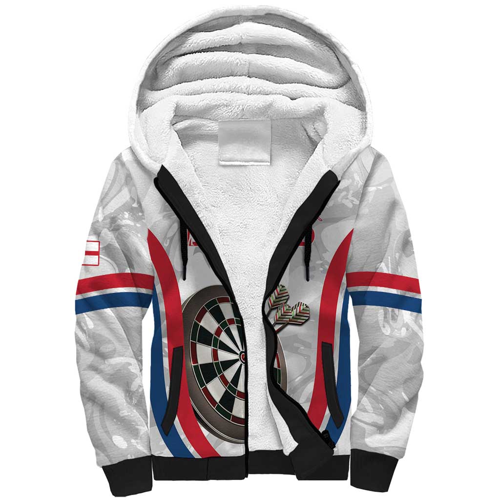 Custom England Darts Sherpa Hoodie Go Champions Grunge Marble Style - Wonder Print Shop