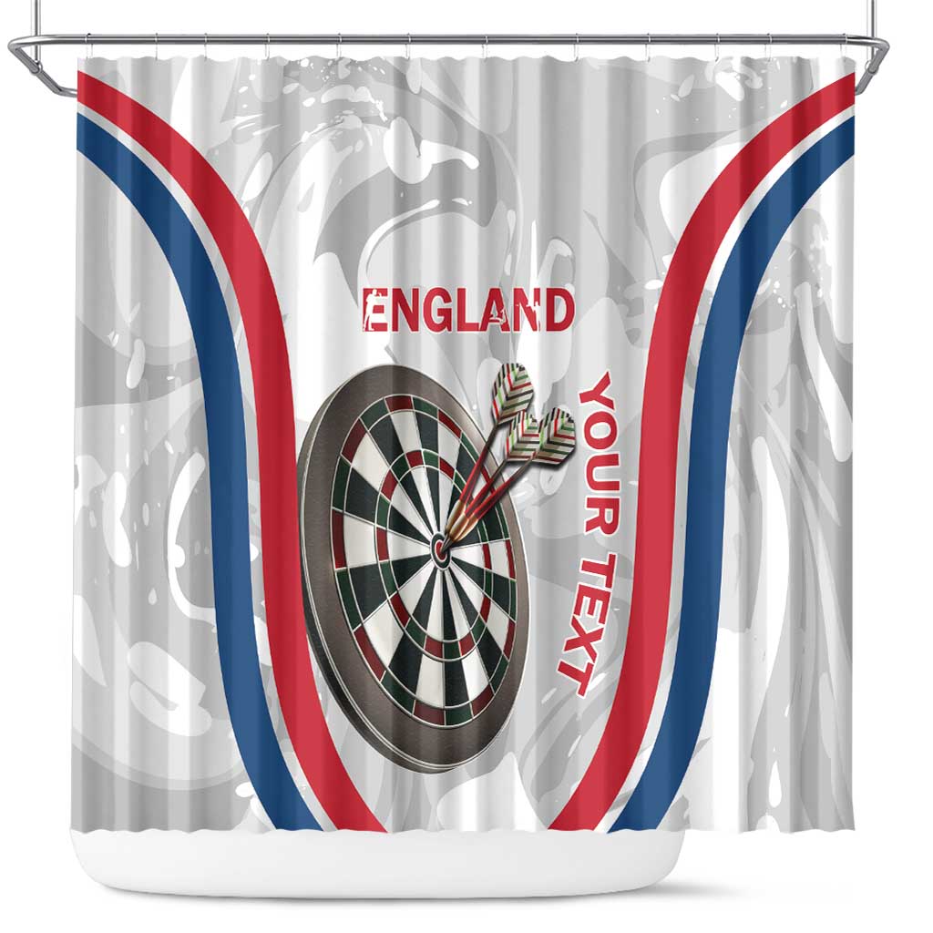 Custom England Darts Shower Curtain Go Champions Grunge Marble Style