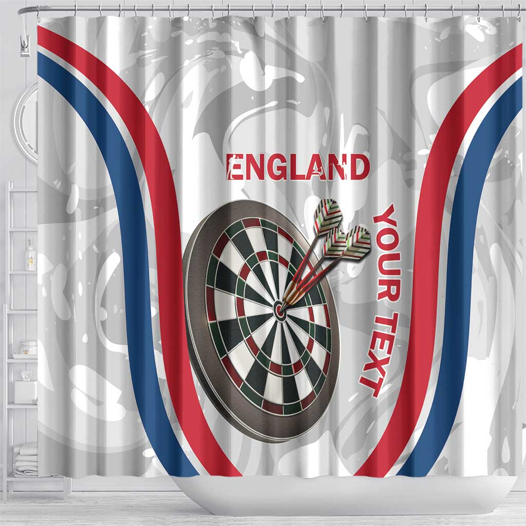 Custom England Darts Shower Curtain Go Champions Grunge Marble Style