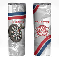 Custom England Darts Skinny Tumbler Go Champions Grunge Marble Style - Wonder Print Shop