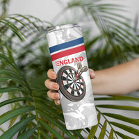 Custom England Darts Skinny Tumbler Go Champions Grunge Marble Style - Wonder Print Shop