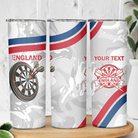 Custom England Darts Skinny Tumbler Go Champions Grunge Marble Style - Wonder Print Shop