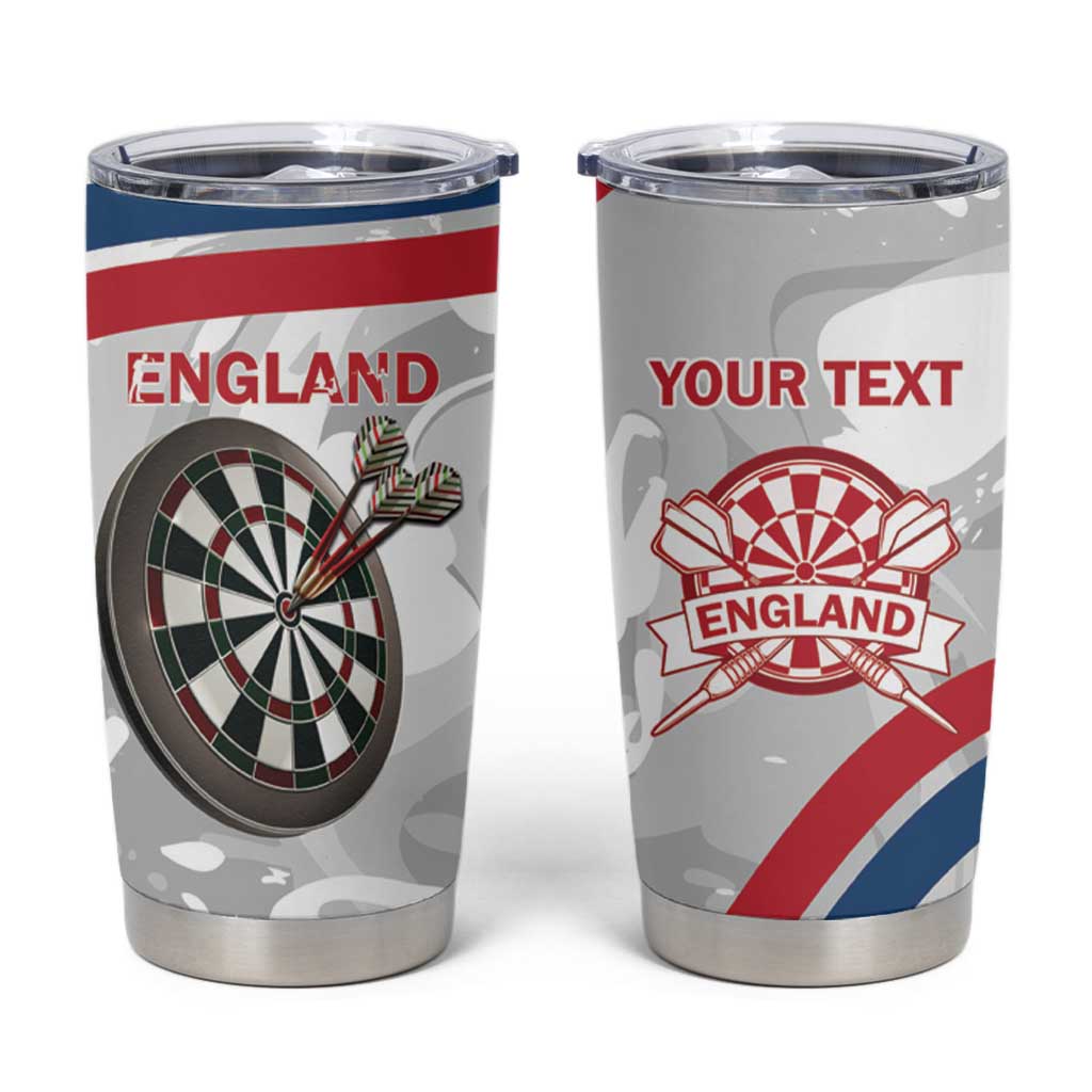 Custom England Darts Tumbler Cup Go Champions Grunge Marble Style - Wonder Print Shop