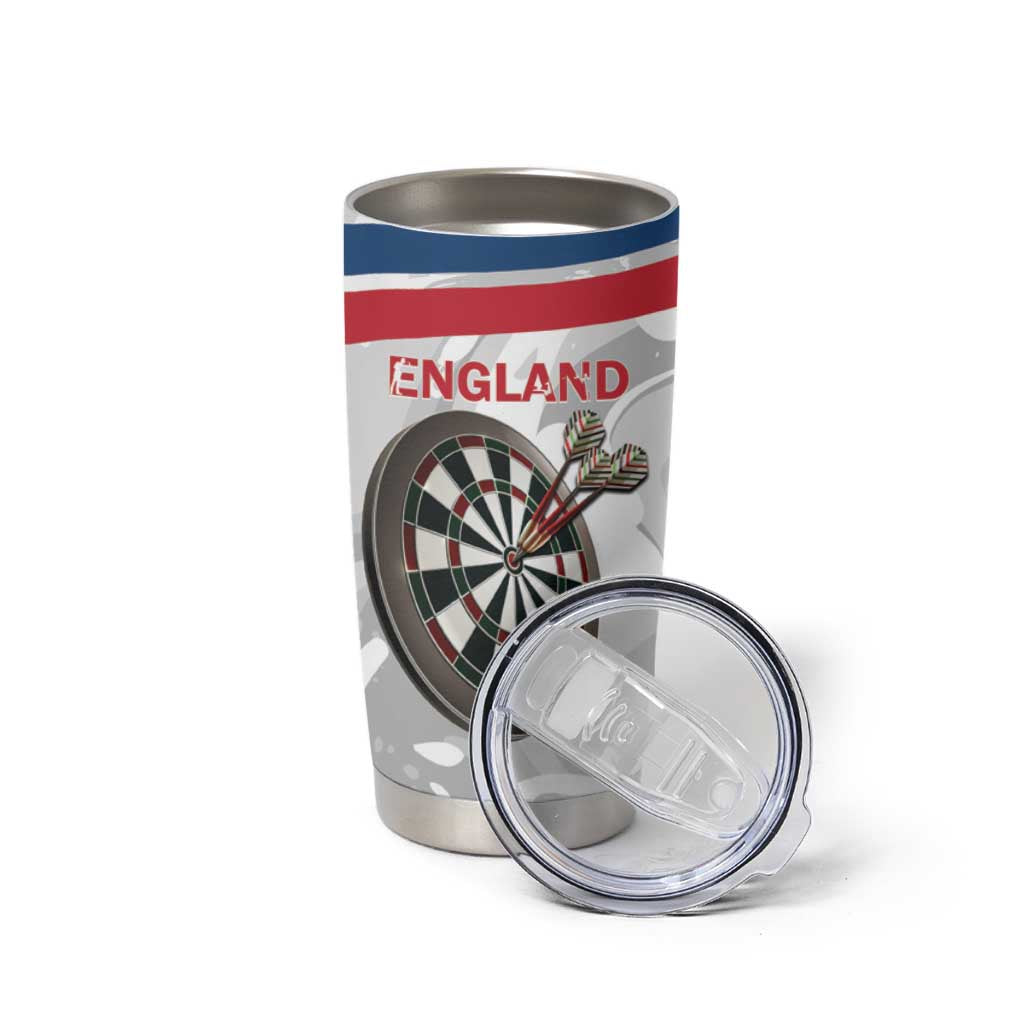 Custom England Darts Tumbler Cup Go Champions Grunge Marble Style - Wonder Print Shop