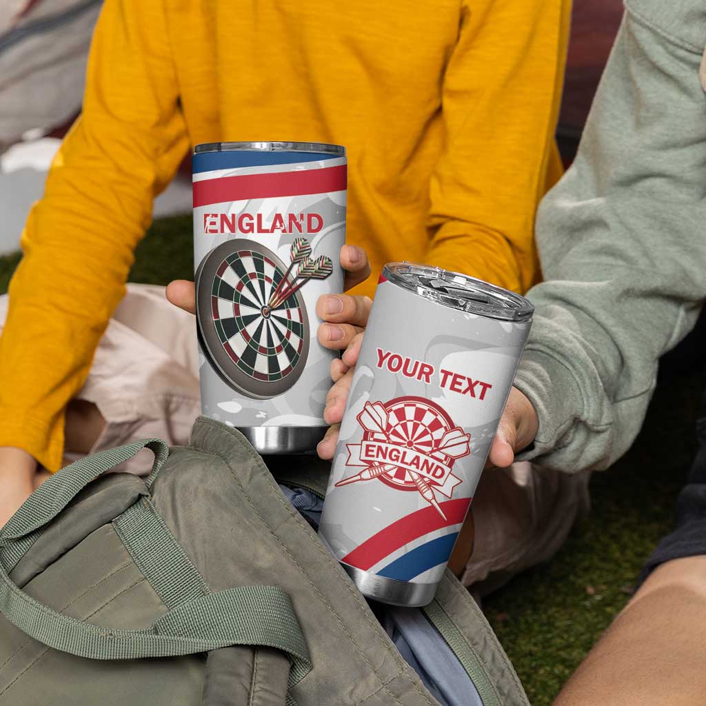 Custom England Darts Tumbler Cup Go Champions Grunge Marble Style - Wonder Print Shop