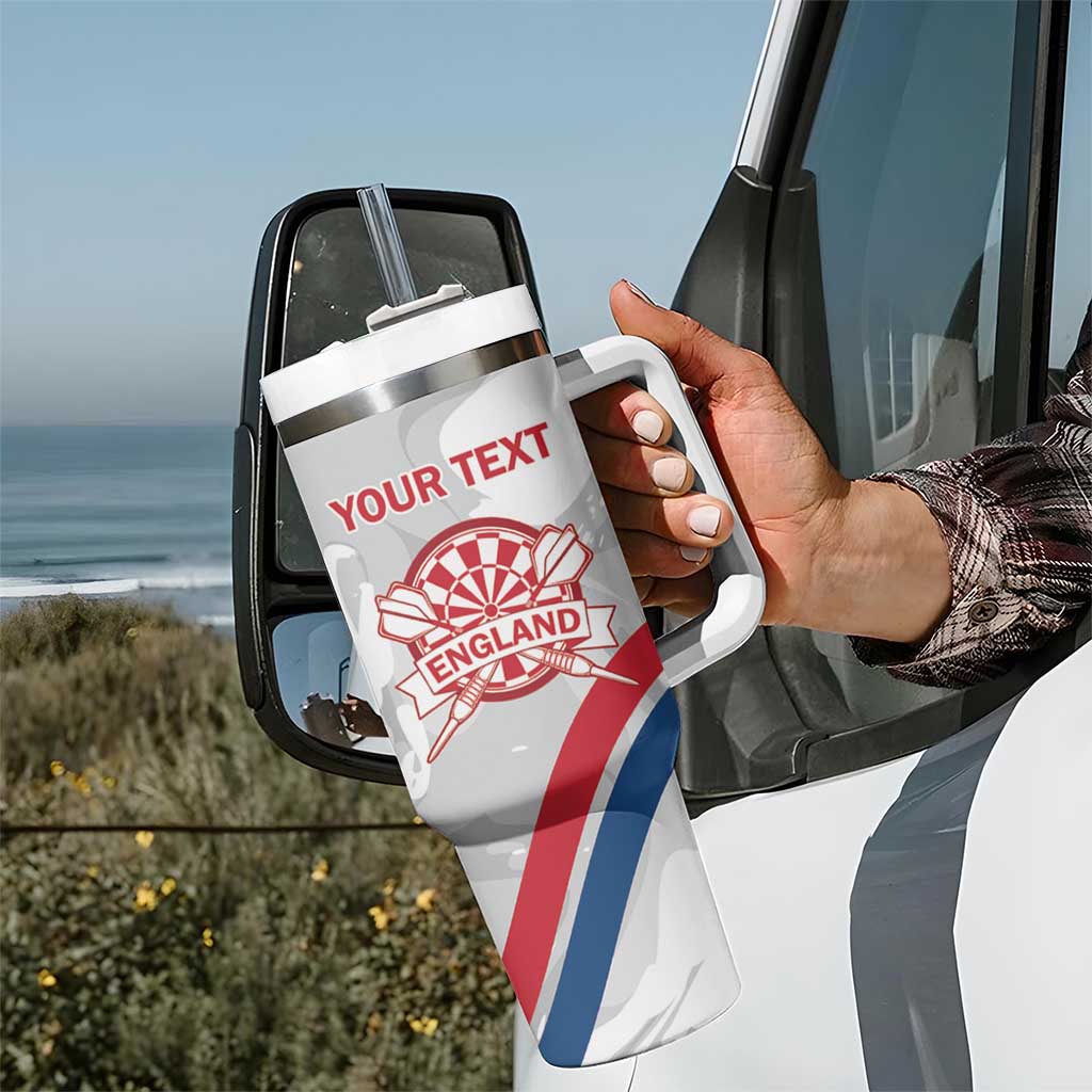 Custom England Darts Tumbler With Handle Go Champions Grunge Marble Style - Wonder Print Shop