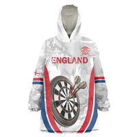 Custom England Darts Wearable Blanket Hoodie Go Champions Grunge Marble Style - Wonder Print Shop