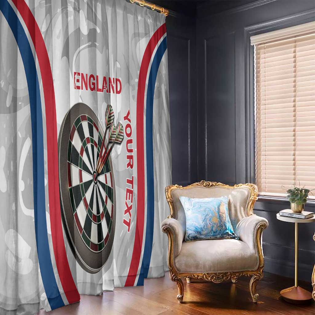 Custom England Darts Window Curtain Go Champions Grunge Marble Style - Wonder Print Shop