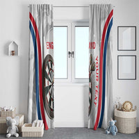 Custom England Darts Window Curtain Go Champions Grunge Marble Style - Wonder Print Shop