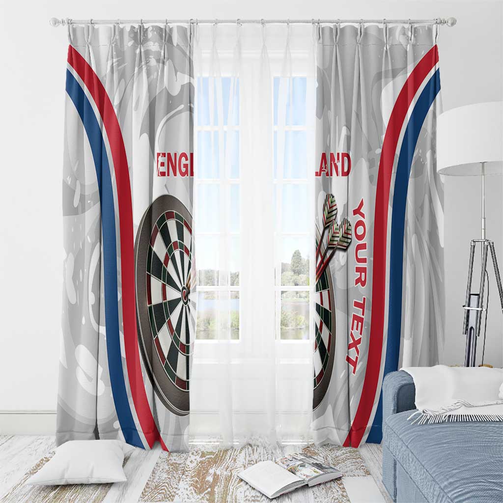 Custom England Darts Window Curtain Go Champions Grunge Marble Style - Wonder Print Shop