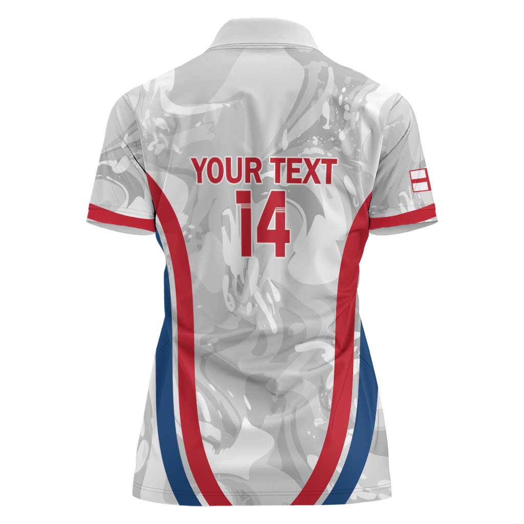 Custom England Darts Women Polo Shirt Go Champions Grunge Marble Style - Wonder Print Shop