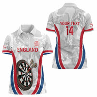 Custom England Darts Women Polo Shirt Go Champions Grunge Marble Style - Wonder Print Shop