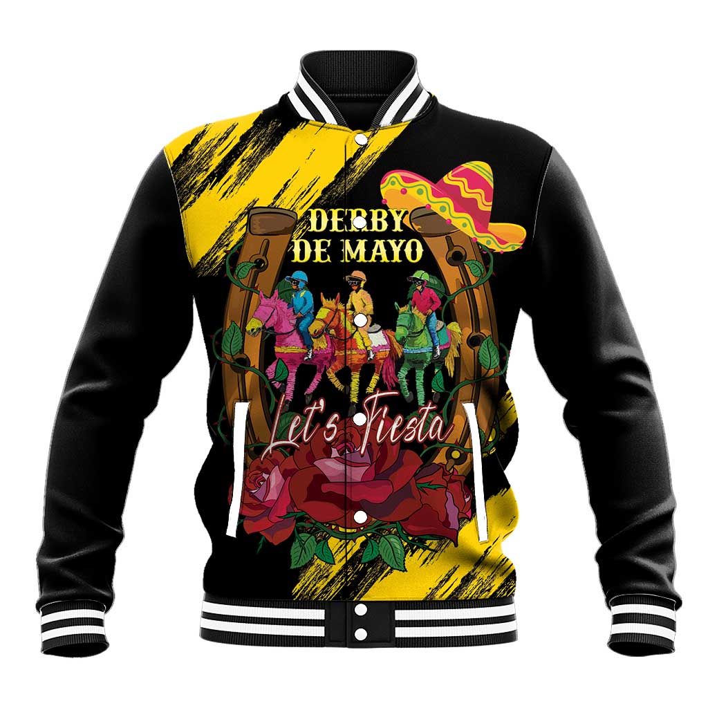 Derby De Mayo 2025 Baseball Jacket Pinata Horse Racing Let's Fiesta