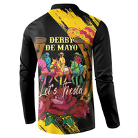 Derby De Mayo 2025 Button Sweatshirt Pinata Horse Racing Let's Fiesta